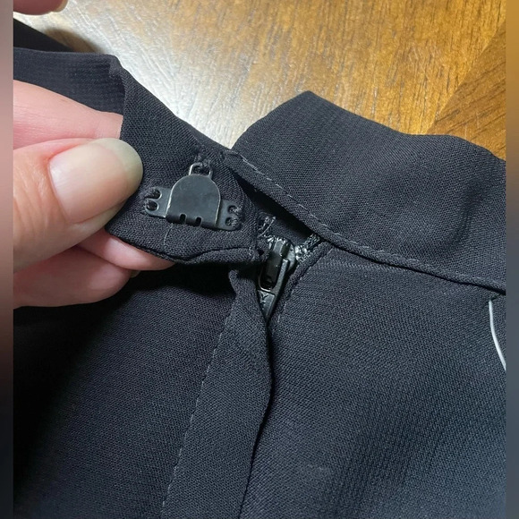 CACHE Cocktail Party High Multi-Split Leg Chiffon Overlay Black Pants Size 14 - Picture 9 of 11